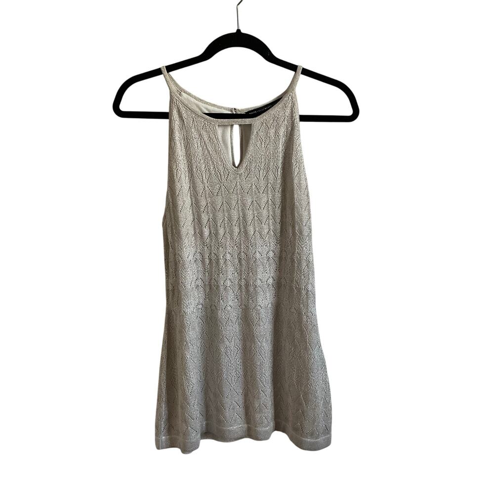 White House Black Market Matchback Sleeveless Halter Knit Sweater - Medium - NEW